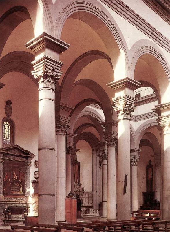 BRUNELLESCHI, Filippo Interior of the church g France oil painting art